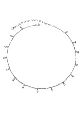 nice choker teardrop pendant silver baby necklace